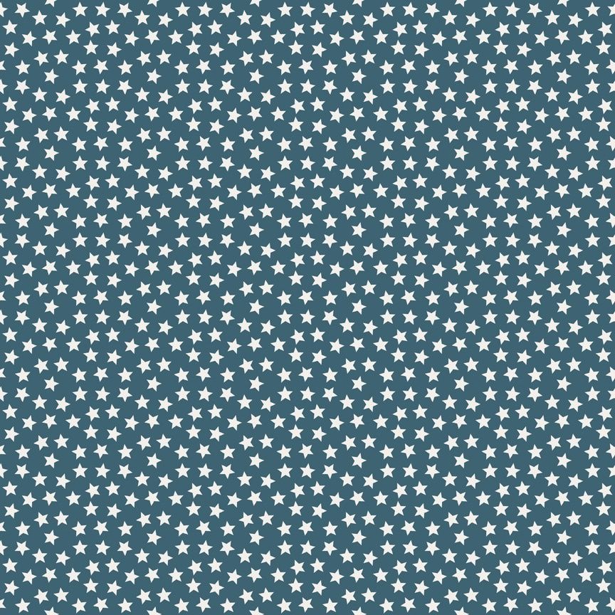Riley Blake - Lucky Star - Sterne - jeansblau