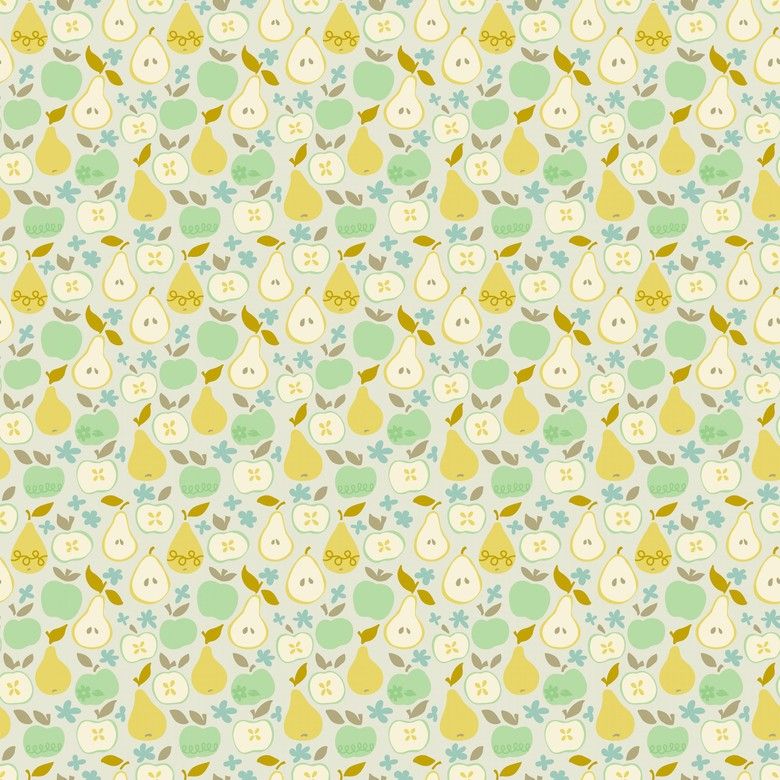 Blend - Ana Davis - Clementine - Apfel + Birne auf hellblau