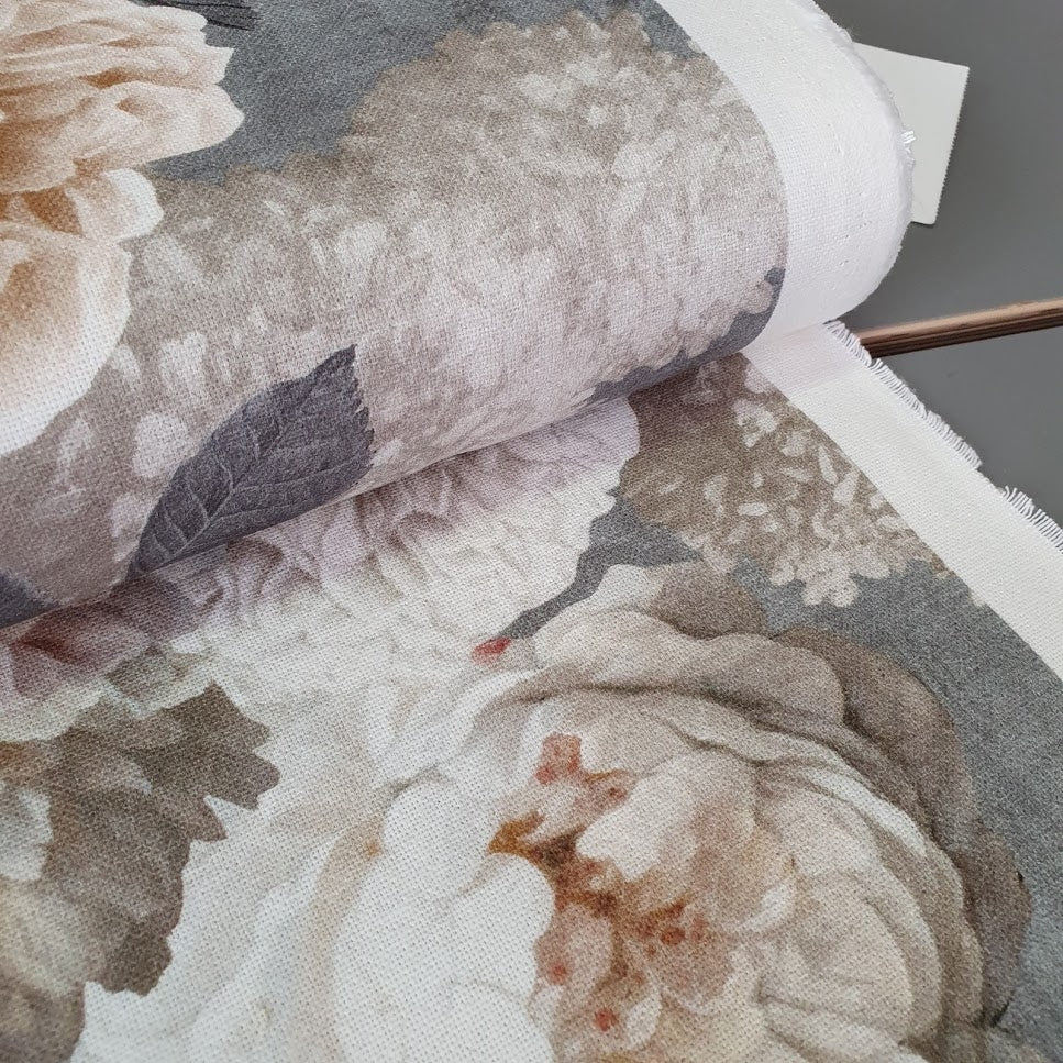 Hilco Dekostoff - Botanical - grau