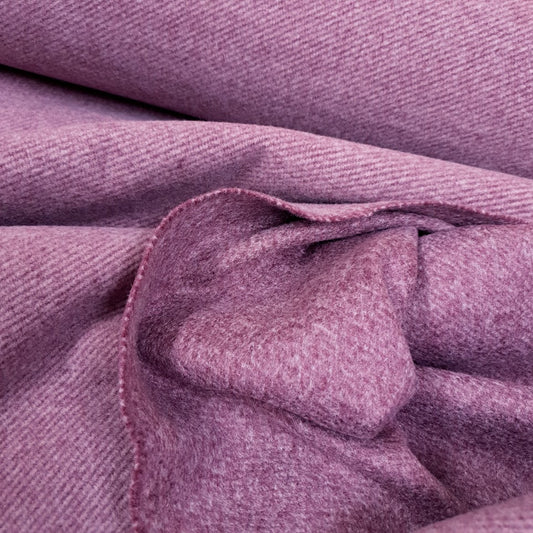 Wolloptik Doubleface - uni Streifen beere