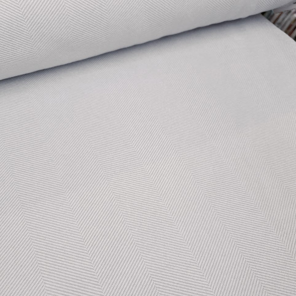 Wolloptik Doubleface - uni Fischgrät ecru