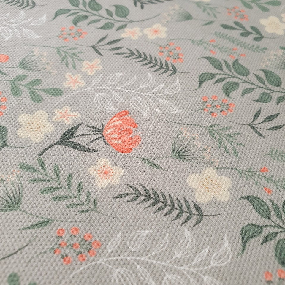 MYO Design - Heavy Canvas - Wildflowers Minis hellgrau