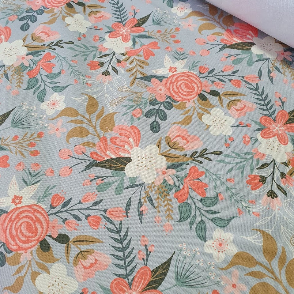 MYO Design - Heavy Canvas - Wildflowers Bouquets hellgrau