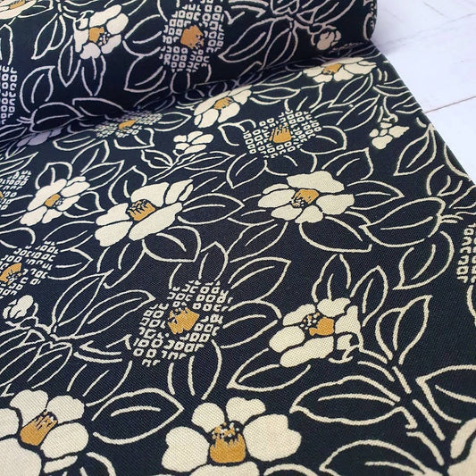 Light Canvas - Japan Flowers - schwarz