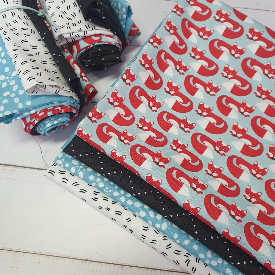 Fatquarter Set - Monaluna Foxy - lightblue
