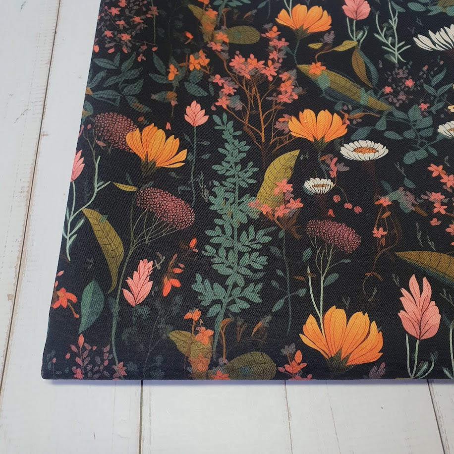 MYO Design - Twill Canvas - Herbstwiese - black