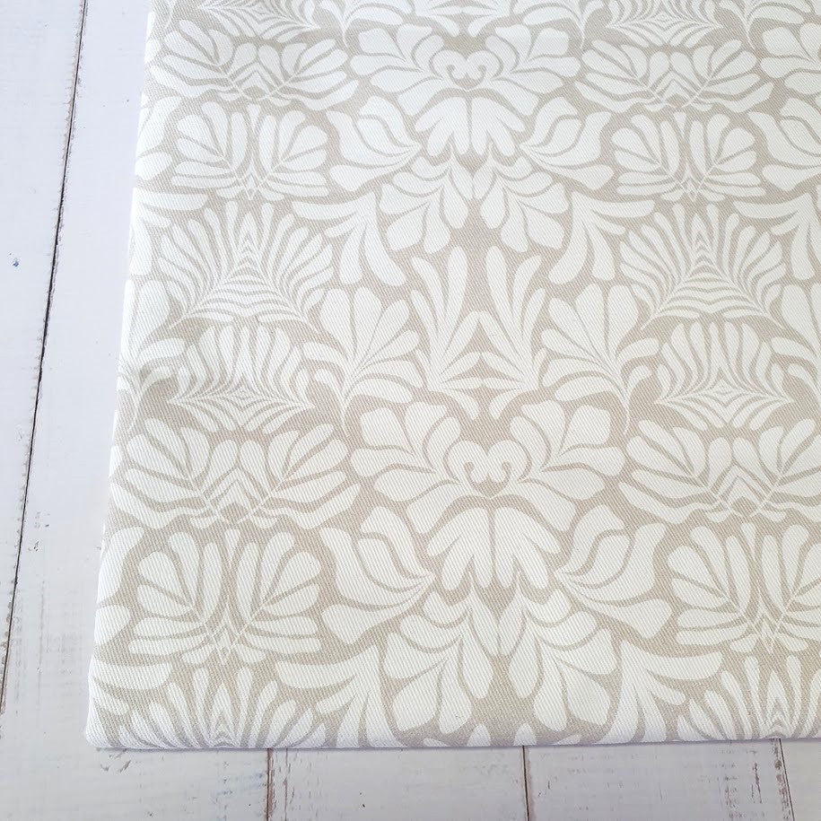MYO Design - Twill Canvas - Ornamente - taupe-weiß