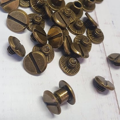 Buchschrauben altmessing in 4, 5 oder 6mm