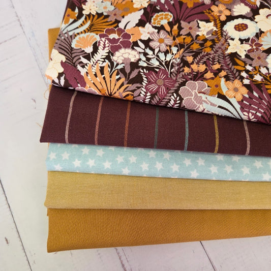 Mini Stoffreste Paket - See you at Six purple