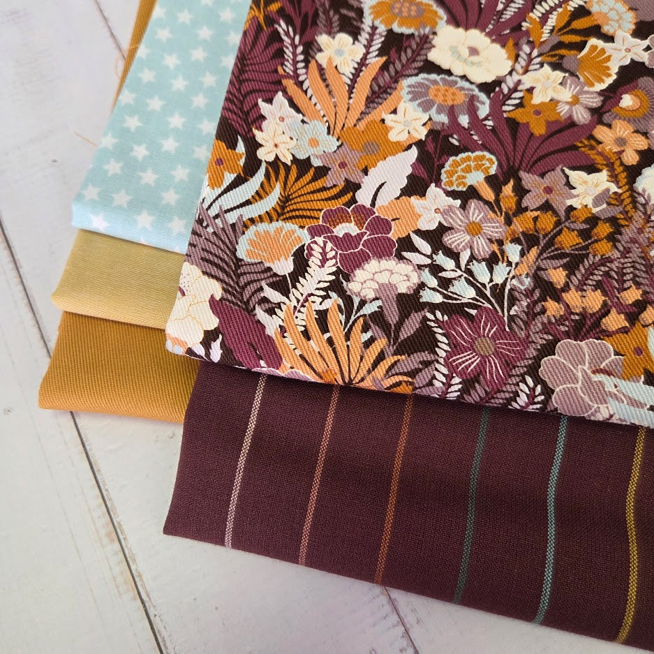 Mini Stoffreste Paket - See you at Six purple