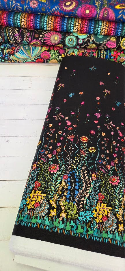 Windham Fabrics - Twilight - Moonlight Bordüre - black