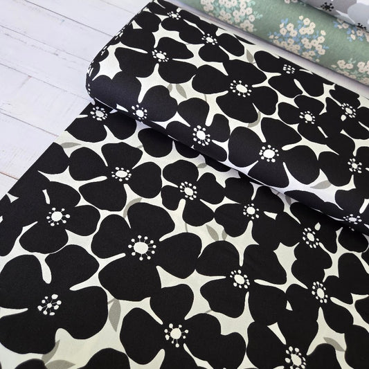 Sevenberry Canvas - Big Flowers - schwarz-weiss