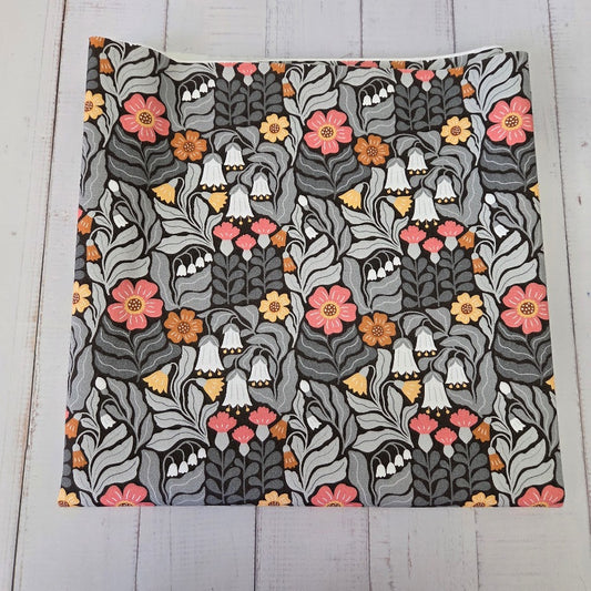 MYO Design - Twill Canvas - Maiglöckchen Wiese - grau