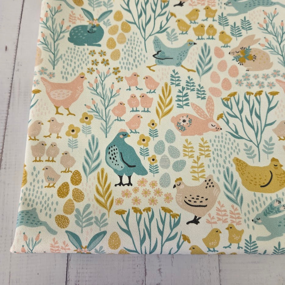 MYO Design - Twill Canvas - Chicken und Bunnies - multi
