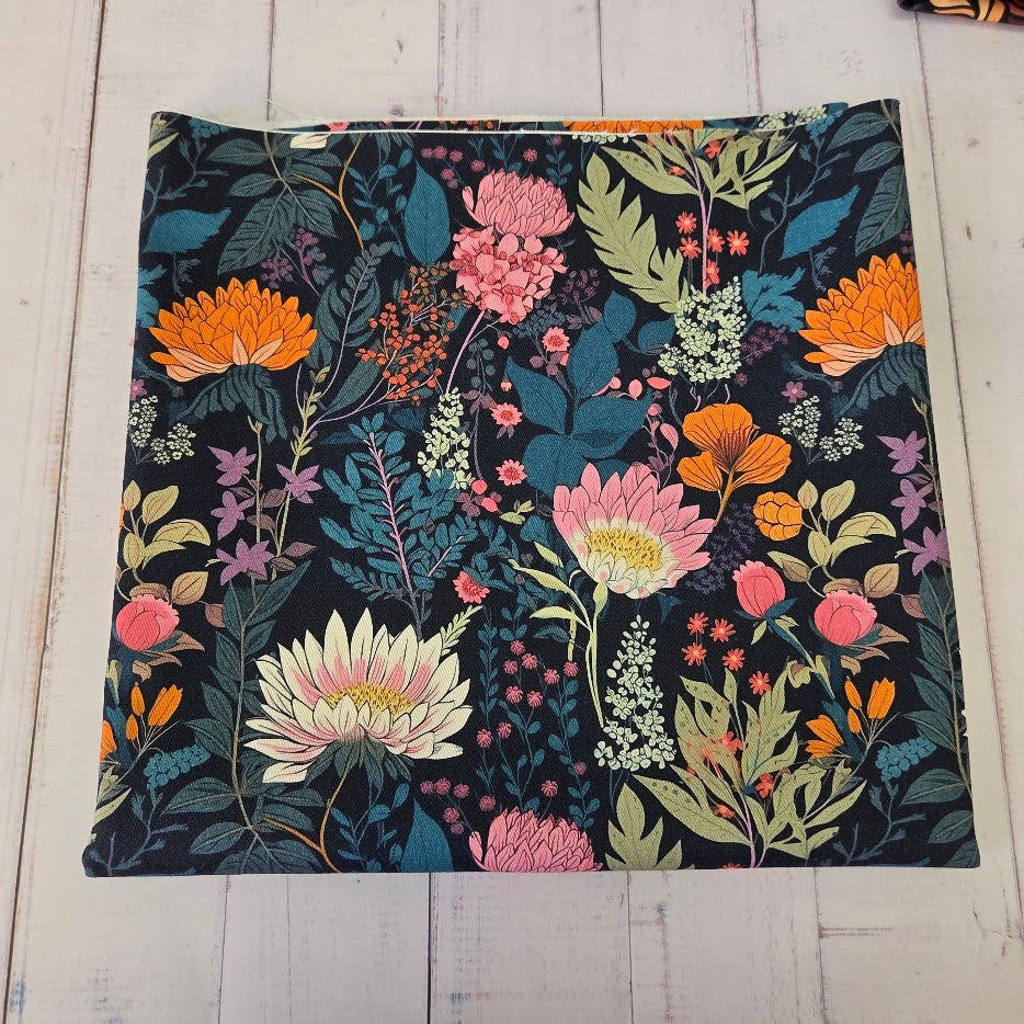 MYO Design - Twill Canvas - Botanical Flowers - navy