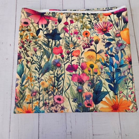 MYO Design - Twill Canvas - Rainbow Flowers - multi