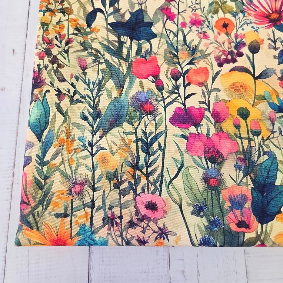 MYO Design - Twill Canvas - Rainbow Flowers - multi