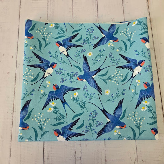 MYO Design - Twill Canvas - Schwalben - blau