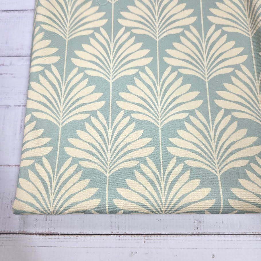 MYO Design - Twill Canvas - Art Deco Leaf light blue