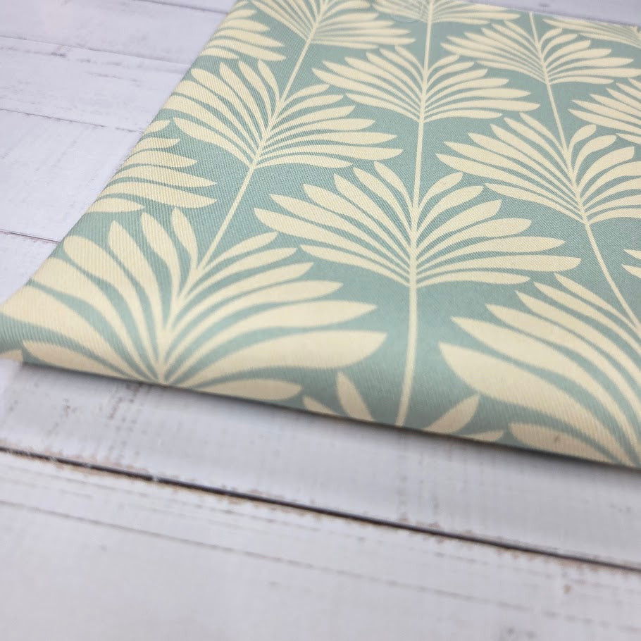 MYO Design - Twill Canvas - Art Deco Leaf light blue