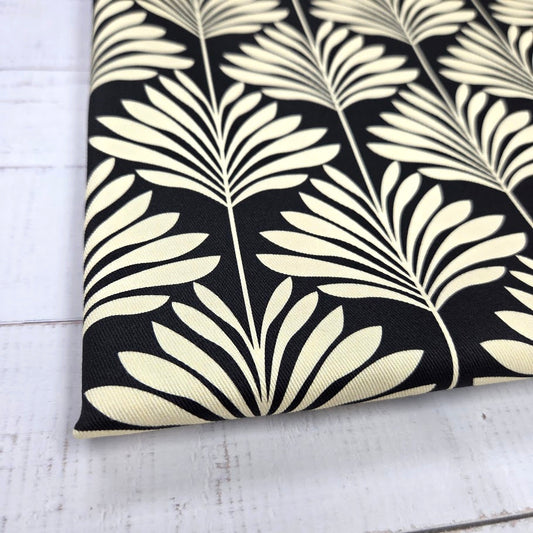 MYO Design - Twill Canvas - Art Deco Leaf black