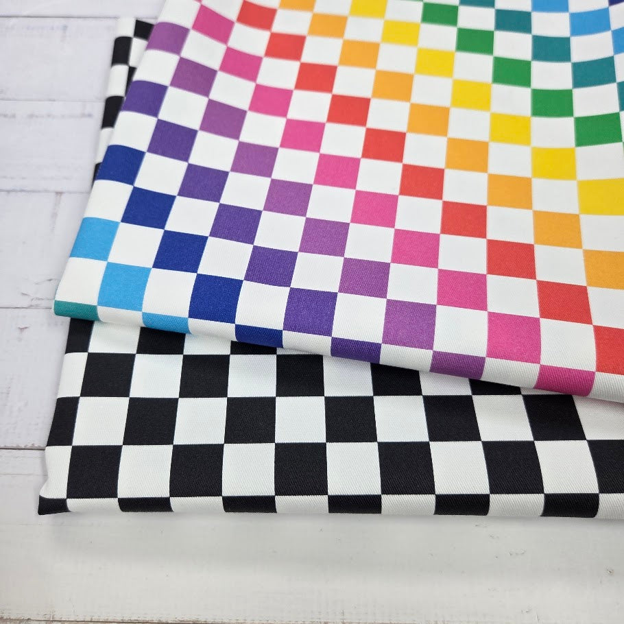 Vorbestellung Rainbow Checkerd - Karo Twill Canvas in bunten Farben