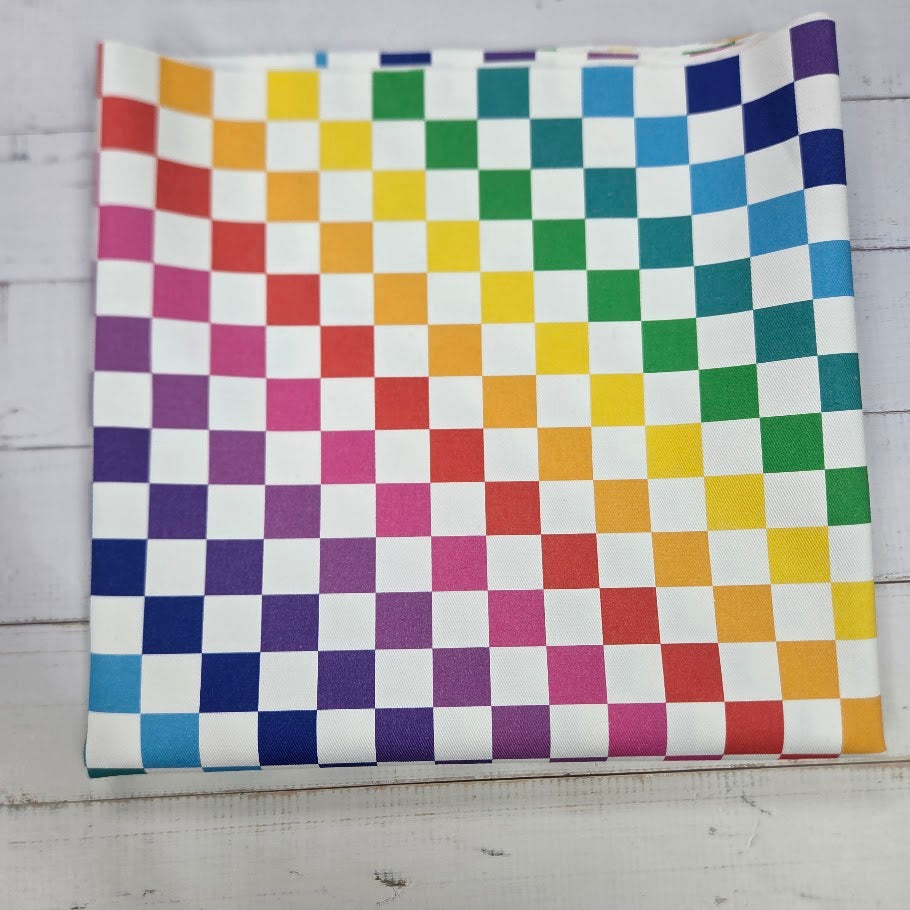 Vorbestellung Rainbow Checkerd - Karo Twill Canvas in bunten Farben