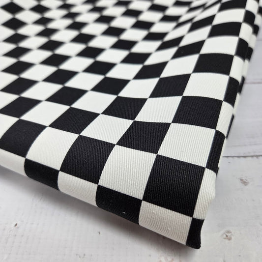 MYO Design - Checkered - Karo Twill Canvas in schwarz