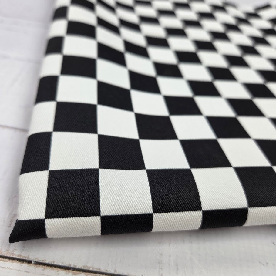 Checkerd - Karo Twill Canvas in schwarz