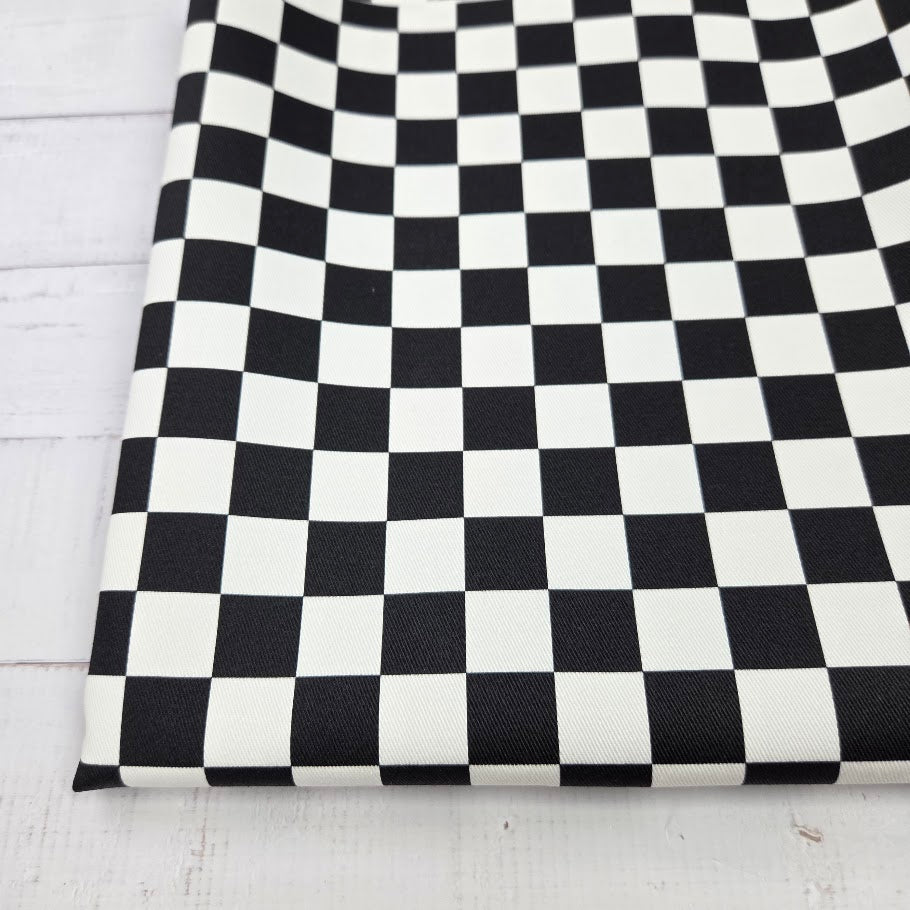 MYO Design - Checkered - Karo Twill Canvas in schwarz