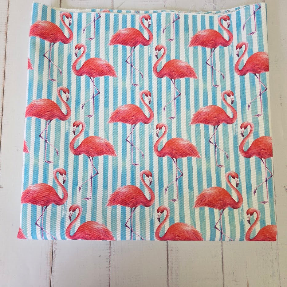 MYO Design - Twill Canvas - Summertime - Flamingos - türkis