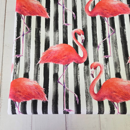 MYO Design - Twill Canvas - Flamingo - schwarz-weiss