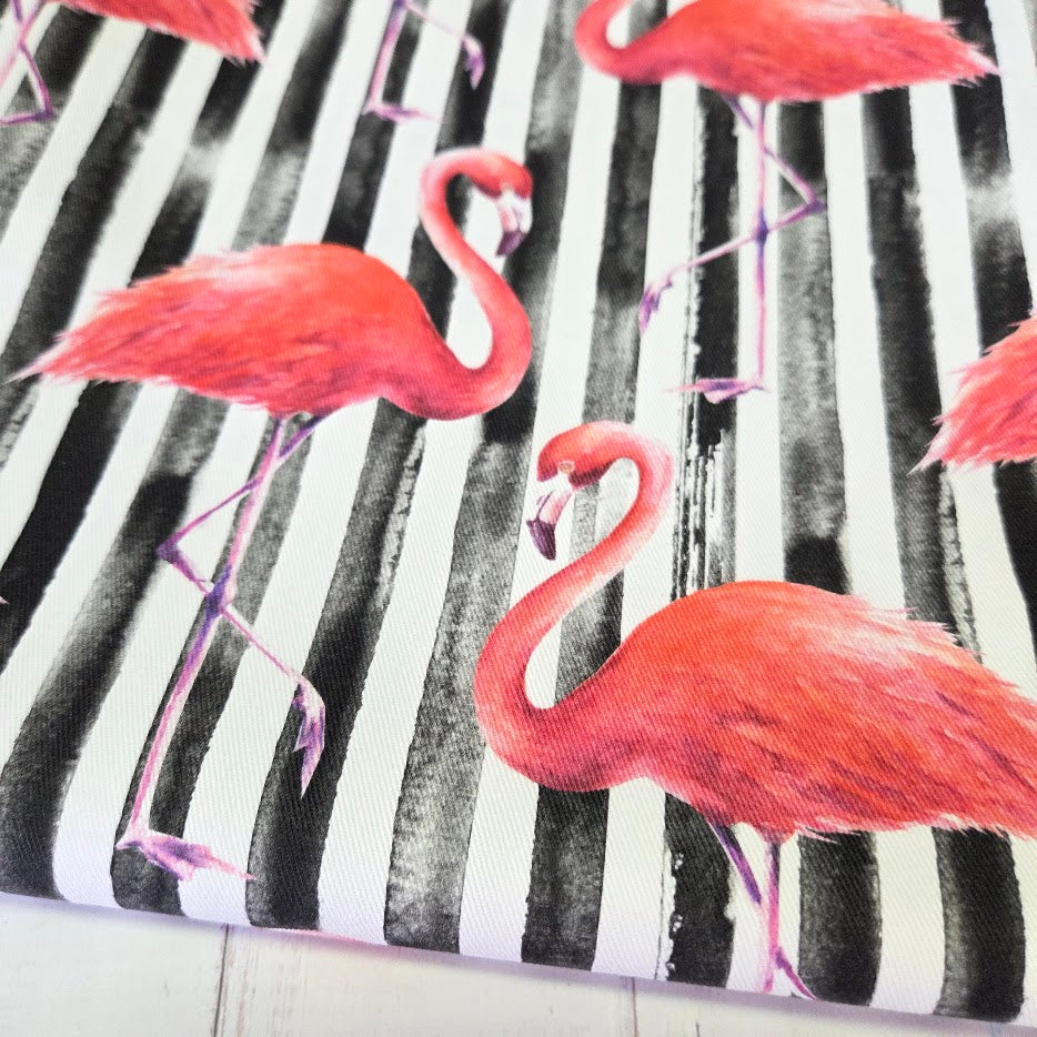 MYO Design - Twill Canvas - Flamingo - schwarz-weiss