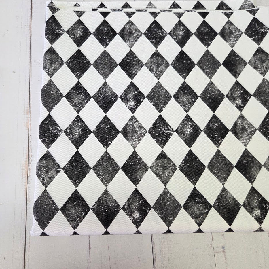 MYO Design - Twill Canvas - Retro Harlekin - schwarz-weiss