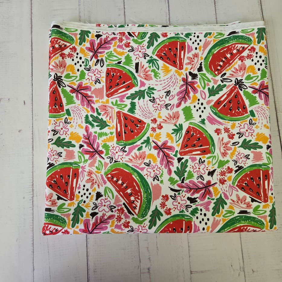MYO Design - Twill Canvas - Amalfi Fruit - Watermelon