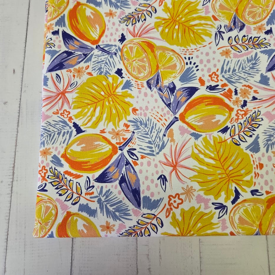 MYO Design - Twill Canvas - Amalfi Fruit - Lemon