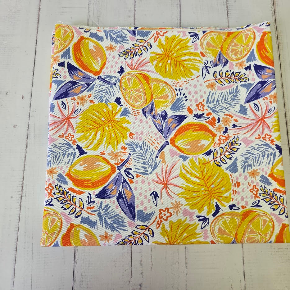 MYO Design - Twill Canvas - Amalfi Fruit - Lemon