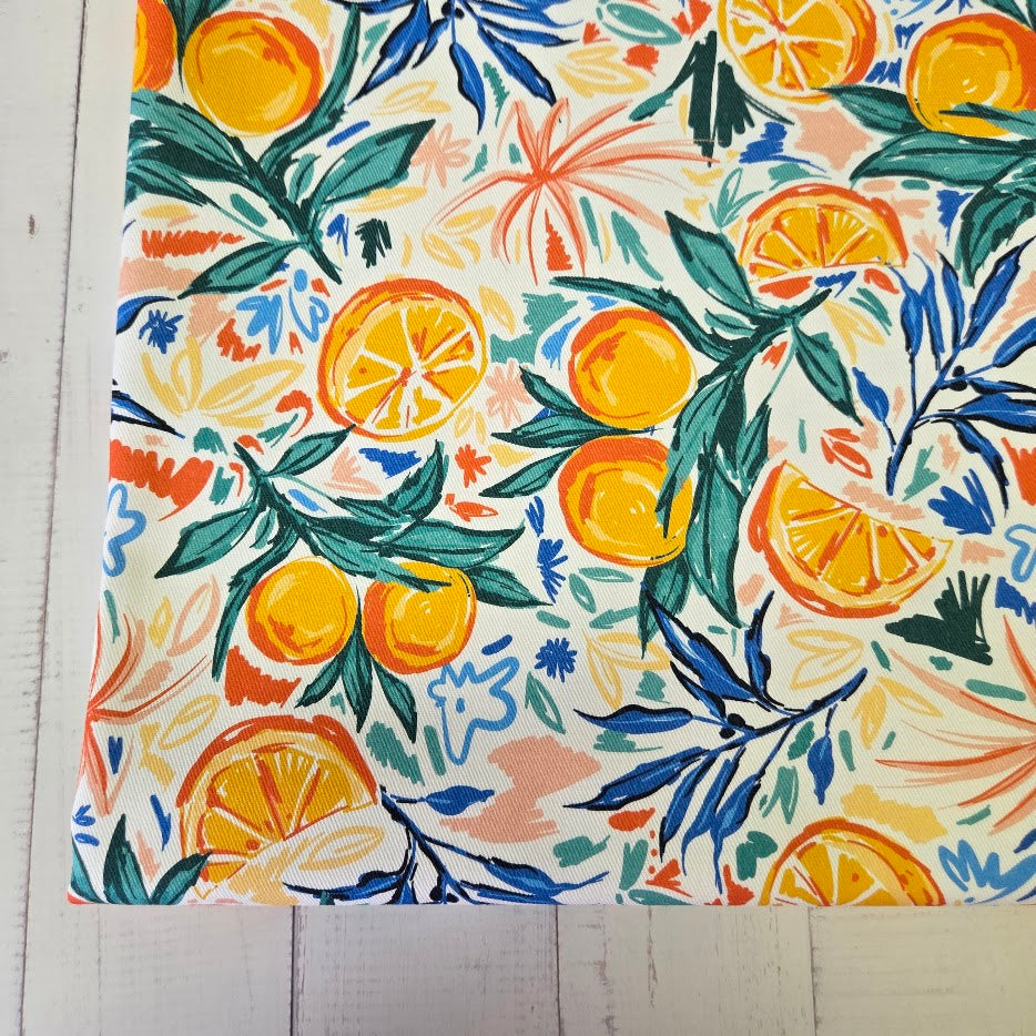 MYO Design - Twill Canvas - Amalfi Fruit - Orange