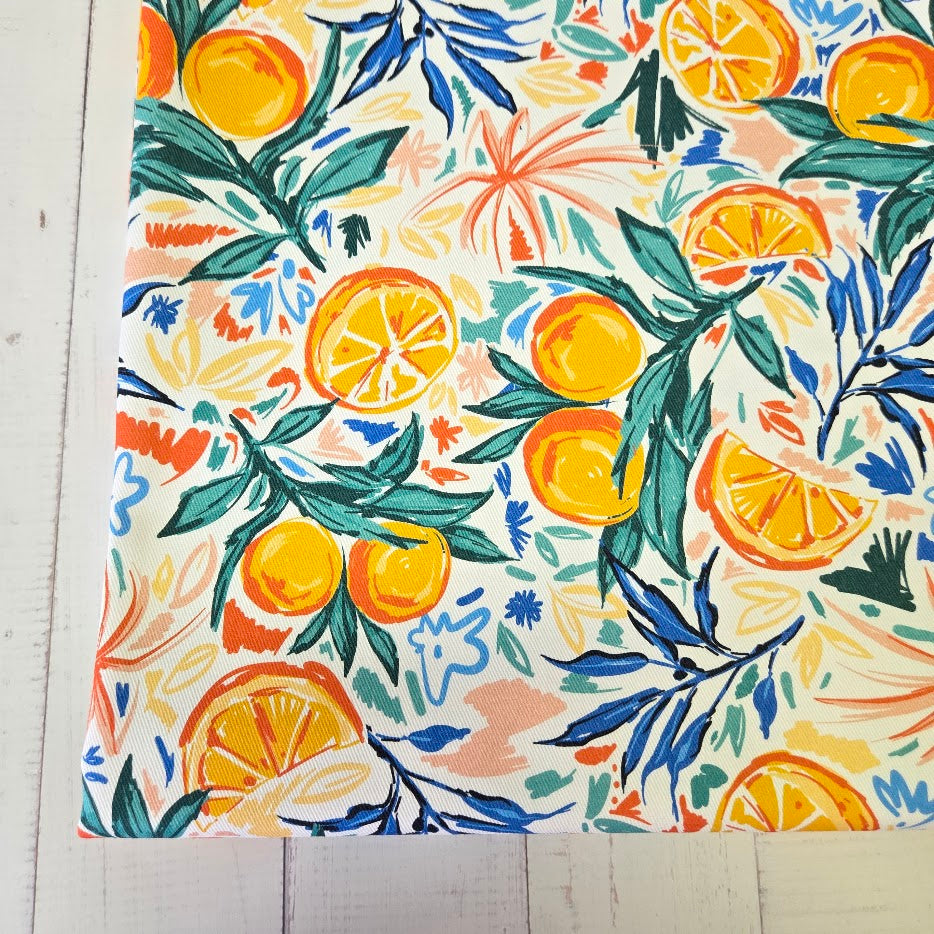 MYO Design - Twill Canvas - Amalfi Fruit - Orange