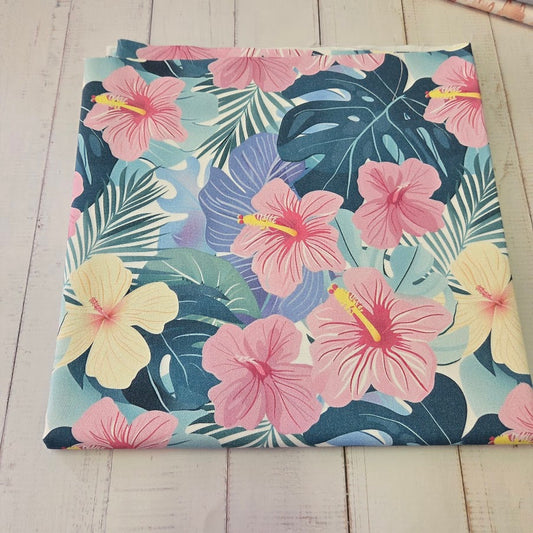 MYO Design - Twill Canvas - Hibiscus - Pastell