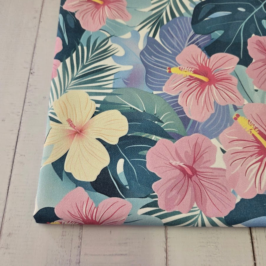 MYO Design - Twill Canvas - Hibiscus - Pastell