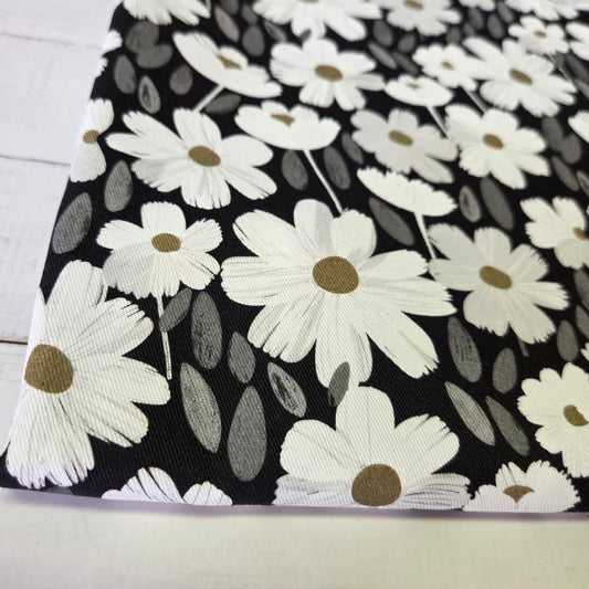 MYO Design - Twill Canvas - Flowers - schwarz-weiss