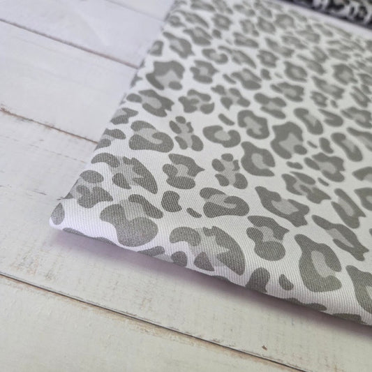 MYO Design - Twill Canvas - Leopard - silbergrau