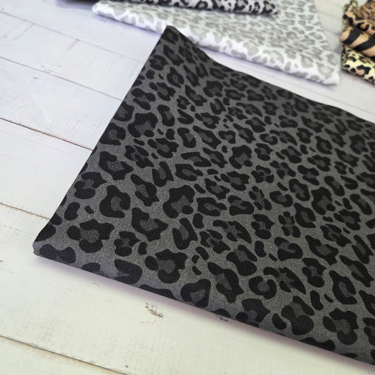 MYO Design - Twill Canvas - Leopard - dunkelgrau