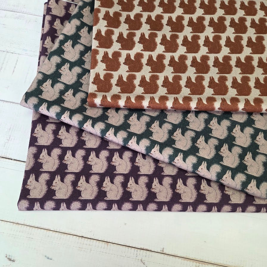 MYO Design - Twill Canvas - Stay Wild - Eichhörnchen purple