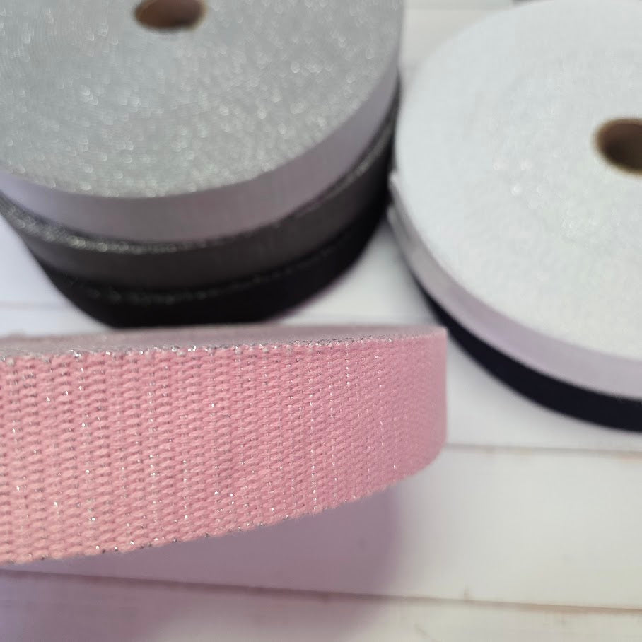 Silber Glitzer Gurtband - verschiedene Farben - 30mm
