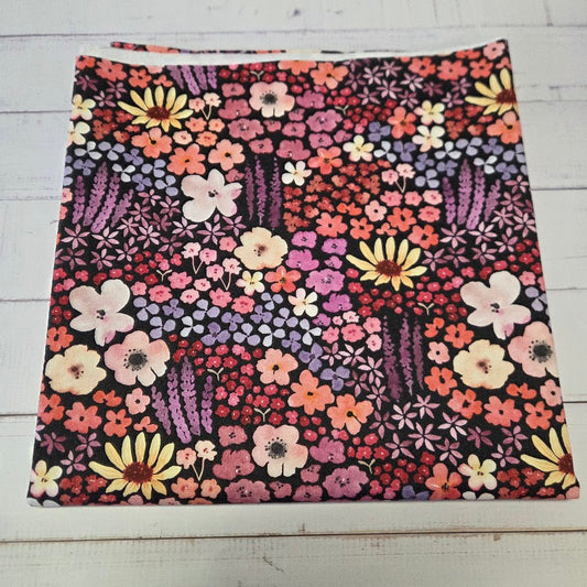 MYO Design - Twill Canvas - Allover Flowers - berry