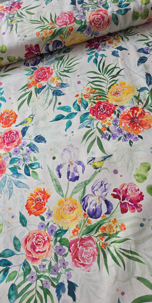 Moda Leinen - Mochi Linen - Chickadee - Room to Grow