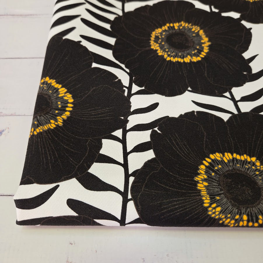 MYO Design - Twill Canvas - Anemone - black/white