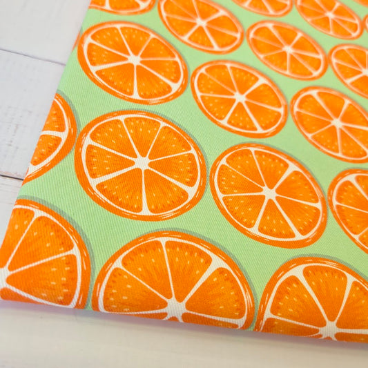 MYO Design - Twill Canvas - Orangen - grün-orange